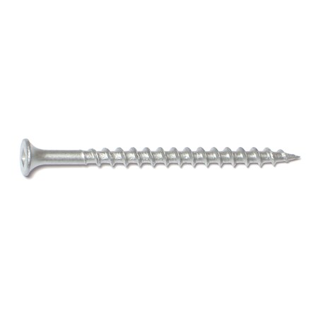 Midwest Fastener Deck Screw, #8 x 2-1/2 in, Steel, Flat Head, Square Drive, 35 PK 30705